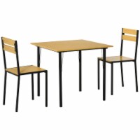 3-Piece Dining Room Kitchen Table & 2 Chairs Furniture Set for Home, Bamboo