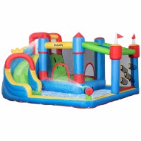 6 in 1 Inflatable Bounce House Outdoor Toy Inflatable Water Slide for Kids 1 Unit Foods Co