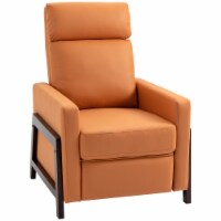 Manual Sofa Recliner Armchair with Extended Footrest for Living Room, Orange