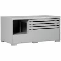 Hidden Cat Litter Box Enclosure End Table w/ Roomy Interior, Grey