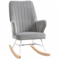 Accent Rocking Chair Uphostered Nursery Glider Rocker for Living Room, Grey