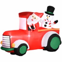 5ft Inflatable Santa Claus Driving a Car Outdoor Christmas Decoration with LED