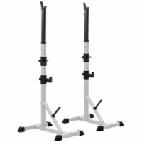 Adjustable Pair of Barbell Squat Racks Portable Stand Weight Lifting Bench Press