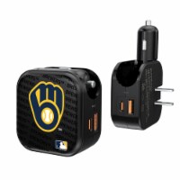 Keyscaper Milwaukee Brewers Blackletter 2 in 1 USB A/C Charger