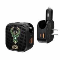 Keyscaper Milwaukee Bucks Blackletter 2 in 1 USB A/C Charger