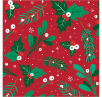 Party Creations Holiday Greenery Lunch Napkins Perspective: Main