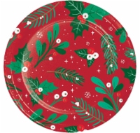 Party Creations Holiday Greenery Lunch Plates Perspective: Main