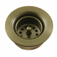 Kingston Brass K461BAB Tacoma Stainless Steel Bar Sink Duo Basket Strainer, Antique Brass