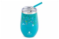 Core Home Wine Tumbler - Teal Floral
