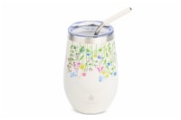Core Home Wine Tumbler  - Grey Floral Perspective: Main