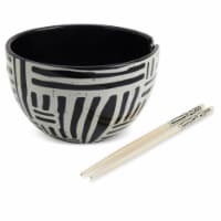 Core Home Noodle Bowl Black White Print Perspective: Main