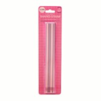 Core Home Valentine's Day Metallic Rose Gold Heart Shape Stainless Steel Straws Perspective: Main