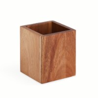 Core Home Acacia Wood Toothbrush Holder Perspective: Main