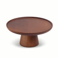 Core Home Cake Plate Walnut Stain