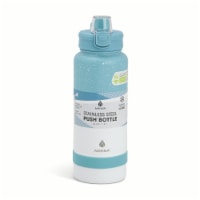 Manna™ Push Bottle 40 oz Blue White Block Perspective: Main