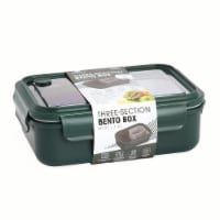 Manna Three-Section Bento Box - Green Perspective: Main