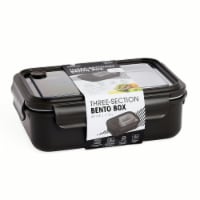 Manna Three-Section Bento Box - Black Perspective: Main