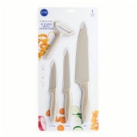 Core Home 4 Piece Color Coated Knives & Vegetable Peeler Set - Grey Perspective: Main