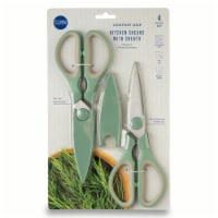Core Home Comfort Grip Kitchen Shears With Sheath - Green Perspective: Main