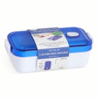 Core Home™ 2 Section Snack Container Blue Perspective: Main