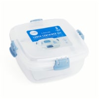 Core™ Home  3-Section Lunch Container Set - Blue Perspective: Main