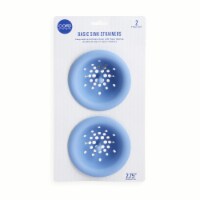 Core Home™ Basic Sink Strainers 2 Piece Set Blue Perspective: Main