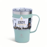 Manna™ Cozy™ Stainless Steel Coffee Mug - Green Powder Coat Perspective: Main