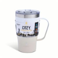 Manna™ Cozy™ Stainless Steel Coffee Mug - Grey Ombre Splatter Perspective: Main