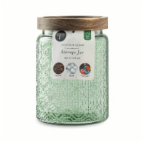 Core Kitchen Acacia & Glass Storage Jar - Misty Marsh Perspective: Main