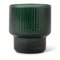 Core Home Ribbed Double Old Fashioned Glass - Green Perspective: Main
