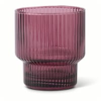 Core Home Ribbed Double Old Fashioned Glass - Purple Perspective: Main