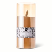 Core Home Flameless LED Real Wax Jar Candle Large - Amber Perspective: Main
