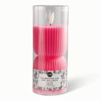 Core Flameless LED Pillar Wax Candle Dark Pink Small Perspective: Main