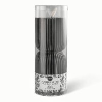 Core Flameless LED Pillar Wax Candle Black Medium Perspective: Main