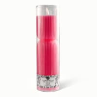 Core Flameless LED Pillar Wax Candle Dark Pink Large Perspective: Main