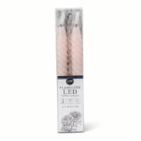 Core Home™ Flameless LED Twisted Taper Wax Candles - Pink Perspective: Main