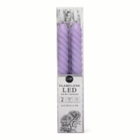 Core Home Flameless LED Twisted Taper Candles - Purple Perspective: Main