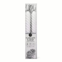 Core Home Flameless LED Twisted Taper Candles - White Perspective: Main