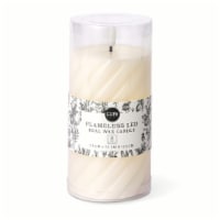 Core Home™ Medium Flameless LED Swirl Pillar Wax Candle - Cream Perspective: Main