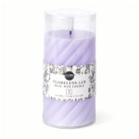 Core Home™ Medium Flameless LED Swirl Pillar Wax Candle - Purple Perspective: Main