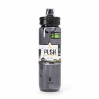 Manna™ Push™ Lightweight Plastic Water Bottle - Black Perspective: Main