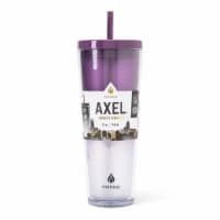 Manna™ Axel™ Plastic Tumbler & Straw Set - Purple Perspective: Main