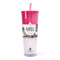 Manna™ Axel™ Plastic Tumbler & Straw Set - Pink Perspective: Main