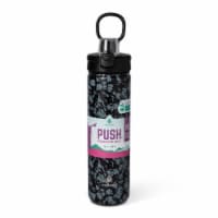 Manna™ Push™ Stainless Steel Bottle - Black Perspective: Main