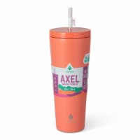 Manna™ Axel™ Stainless Steel Tumbler With Straw - Coral Perspective: Main