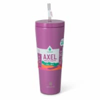 Manna™ Axel™ Stainless Steel Tumbler With Straw - Purple Perspective: Main