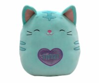 Squishmallows Valentine's Day Teal Sweet Tabby Cat Plush Doll