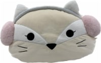 Squishmallows 18" Christmas Stackable Artic Fox with Earmuffs Plush Toy