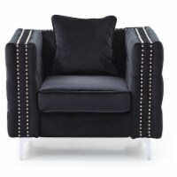 Paige Black Accent Chair