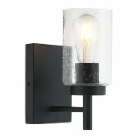 1 Light Bathroom Vanity Light with Bubble Glass Shade